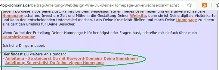 So setzt Du interne Links am Ende von Blogbeitr&auml;gen.